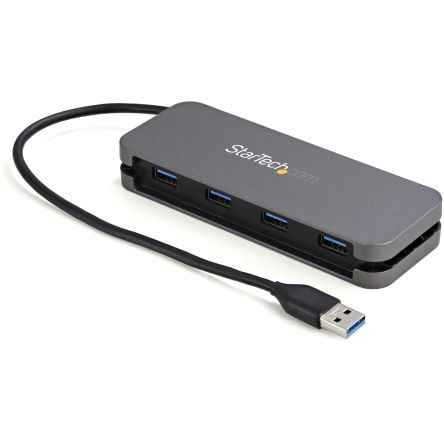 StarTech.com 4 Port USB 3.0 USB A  Hub, USB Bus Powered, 13.5 x 5 x 2cm [HB30AM4AB]; 236-8311