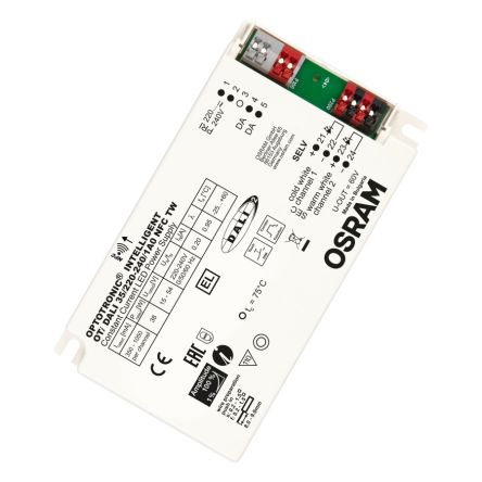 Osram LED Driver, 15-54V Output, 38W Output, 350-1050mA Output, Constant Current Dimmable [OTI-DALI-35/220..240/1A0-NFC-TW]; 236-8680