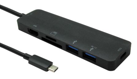 RS PRO USB C to HDMI Adapter, USB C, 3 Supported Display(s)  - up to 4K [0]; 236-8994