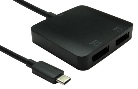 RS PRO USB C to DisplayPort Adapter, USB C, 2 Supported Display(s)  - up to 4K [0]; 236-8996