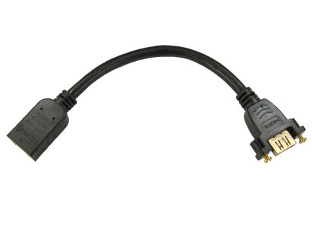RS PRO, 90cm Female HDMI to Female HDMI High Speed 4K [0]; 236-9092