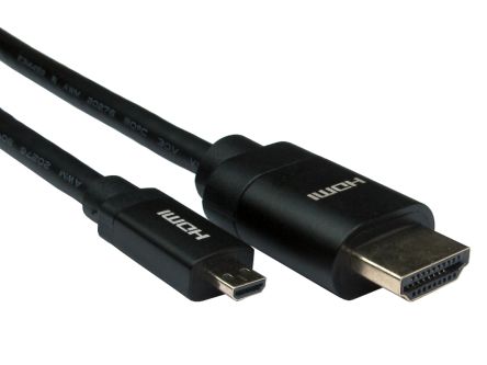 RS PRO, 3m Male HDMI to Male Micro HDMI High Speed 4K [0]; 236-9116
