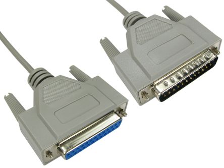 RS PRO Male 25 Pin D-sub to Female 25 Pin D-sub Serial Cable, 1m [0]; 236-9139