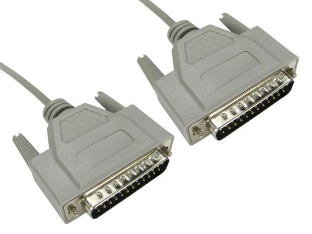 RS PRO Male 25 Pin D-sub to Female 25 Pin D-sub Serial Cable, 3m [0]; 236-9140