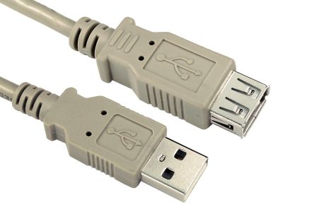 RS PRO USB 2.0, Male USB A to Female USB A, 5m [0]; 236-9151