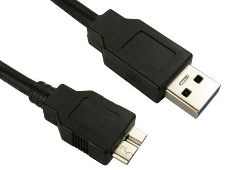 RS PRO USB 3.0, Male USB A to Male Micro USB B, 2m [0]; 236-9161