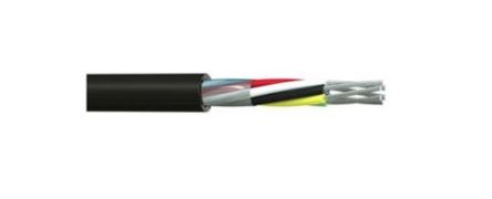 RS PRO Multicore Industrial Cable, 4 Cores, 0.22 mm², DEF STAN, Unscreened, 25m, Black PVC Sheath [0]; 236-9261
