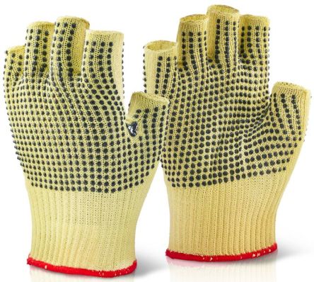 C-Safe Yellow 10% PVC, 90% Reinforced Fiber Cut Resistant Gloves, Size 9, Latex Coating [KFLGMWD09]; 237-2763