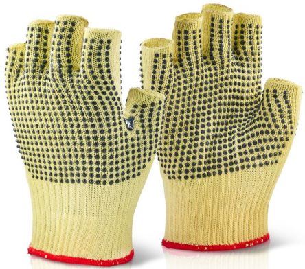 C-Safe Yellow 10% PVC, 90% Reinforced Fiber Cut Resistant Gloves, Size 10, Latex Coating [KFLGMWD10]; 237-2764