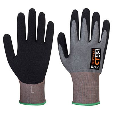 Portwest Grey DyUltra (TM), Polyester Cut Resistant Gloves, Size 6, Nitrile Foam Coating [CT45G8RXS]; 237-2817
