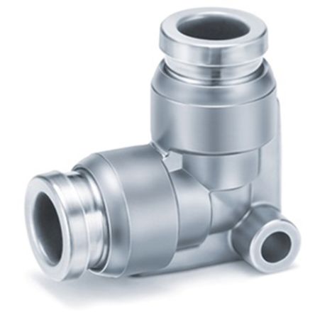 SMC KQB2L Series Elbow Fitting, Push In 10 mm to Push In 10 mm [KQB2L10-00]; 237-3504