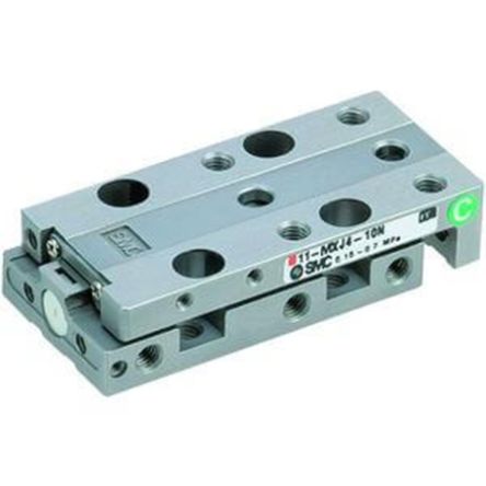 SMC Pneumatic Guided Cylinder - 6mm Bore, 15mm Stroke, MXJ Series, Double Acting [MXJ6-15]; 237-3594