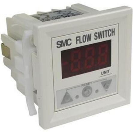 SMC PF2W3 Series Remote Type Display Flow Switch, 0.35 l/min Min, 110 L/min Max [PF2W301-A-M]; 237-3645