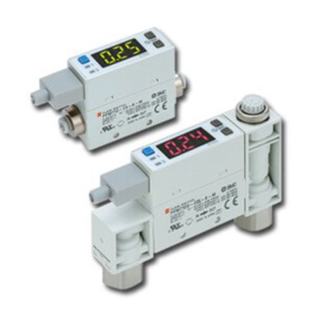 SMC PFM7 Series Integrated Display Flow Switch for Dry Air, Gas, 2 l/min Min, 100 L/min Max [PFM711-02L-F]; 237-3654
