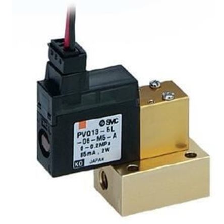 SMC Pneumatic Solenoid Valve - Solenoid Metric M5 PVQ10 Series [PVQ13-5L-08-M5-A]; 237-3678