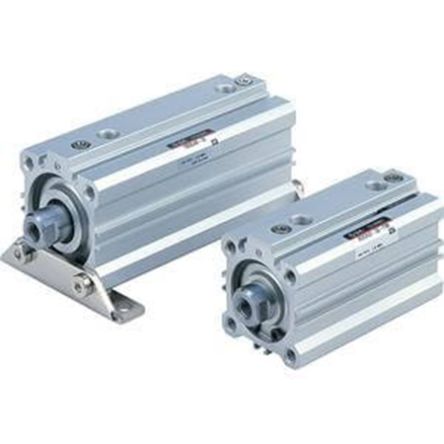 SMC Pneumatic Cylinder - 50mm Bore, 35mm Stroke, RQ Series, Double Acting [RDQB50TF-100]; 237-3697