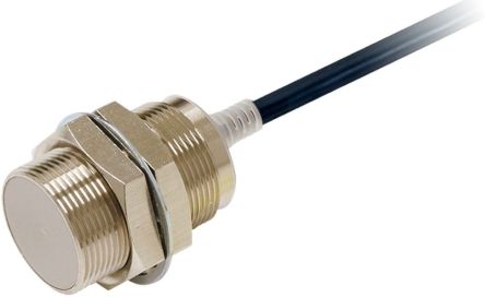 Omron Inductive Threaded Barrel Proximity Sensor, M30, 15 mm Detection, NPN NO, 10 → 30 V dc [E2E-X15C130 2M]; 237-5481