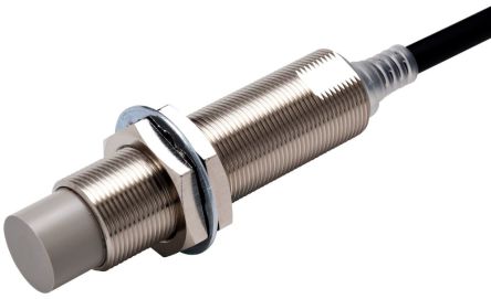 Omron Inductive Threaded Barrel Proximity Sensor, M18, 16 mm Detection, NPN NO, 10 → 30 V dc [E2E-X16MC1L18 2M]; 237-5490