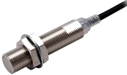 Omron Inductive Threaded Barrel Proximity Sensor, M12, 4 mm Detection, NPN NO, 10 → 30 V dc [E2E-X4C1L12 2M]; 237-5521