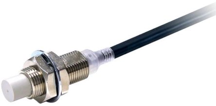 Omron Inductive Threaded Barrel Proximity Sensor, M12, 5 mm Detection, PNP NO, 10 → 30 V dc [E2E-X5MB1T12 2M]; 237-5537