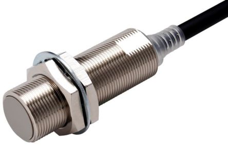 Omron Inductive Threaded Barrel Proximity Sensor, M18, 8 mm Detection, PNP NC, 10 → 30 V dc [E2E-X8B2L18 2M]; 237-5545