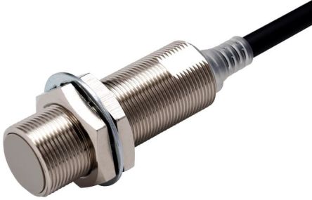 Omron Inductive Threaded Barrel Proximity Sensor, M18, 8 mm Detection, NPN NO, 10 → 30 V dc [E2E-X8C1L18 2M]; 237-5547