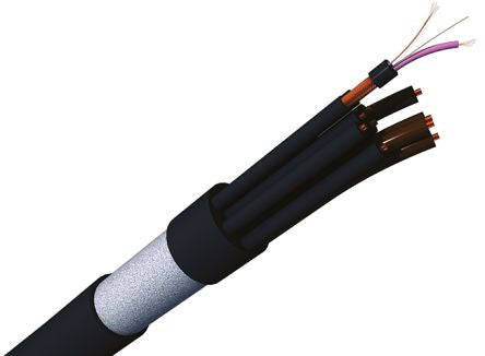 S2Ceb-Groupe CaeMPAP Series 8 Core Audio & Control Cable, 0.22 mm2 CSA Screened, 9.5mm od, 100m, Black [MPAP4]; 237-5838