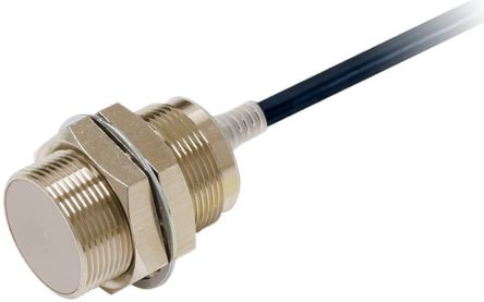 Omron Inductive Threaded Barrel Proximity Sensor, M30, 15 mm Detection, NPN NO, 10 → 30 V dc [E2E-X15C130 5M]; 237-6971