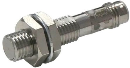 Omron Inductive Threaded Barrel Proximity Sensor, M8, 2 mm Detection, PNP NC, 10 → 30 V dc [E2E-X2B28-M5]; 237-6981