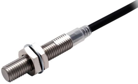 Omron Inductive Threaded Barrel Proximity Sensor, M8, 2 mm Detection, NPN NO, 10 → 30 V dc [E2E-X2C1L8 2M]; 237-6987
