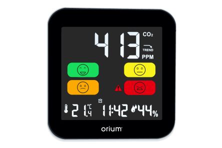 Orium Quaelis 14 CO2 Sensor for CO2, Humidity, Temperature, +50°C Max, 99%RH Max, Rechargeable Battery Via USB [11325]; 237-7892