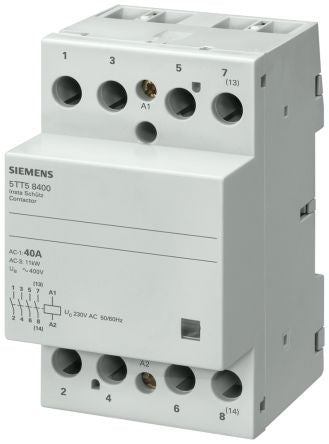 Siemens SENTRON 5TT INSTA Contactor, 230 V Coil, 63 A, 5 kW, 4NC [5TT5853-0]; 237-7974