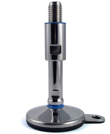RS PRO M12 Stainless Steel Hygienic Adjustable Foot, 1000kg Static Load Capacity 15° Tilt Angle [0]; 237-8188