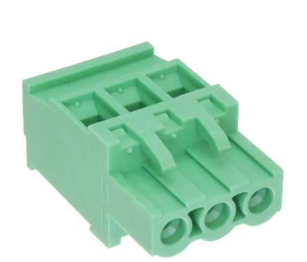 RS PRO, 5.08mm Pitch, 3 Way, Pluggable Terminal Block, Plug, Free Hanging (In Line) [0]; 237-8432