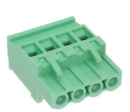 RS PRO, 5.08mm Pitch, 4 Way, Pluggable Terminal Block, Plug, Free Hanging (In Line) [0]; 237-8436
