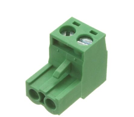 RS PRO, 5.08mm Pitch, 2 Way, Pluggable Terminal Block, Plug, Free Hanging (In Line) [0]; 237-8443