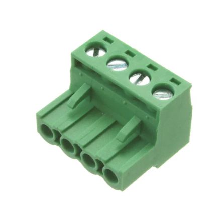 RS PRO, 5.08mm Pitch, 4 Way, Pluggable Terminal Block, Plug, Free Hanging (In Line) [0]; 237-8451
