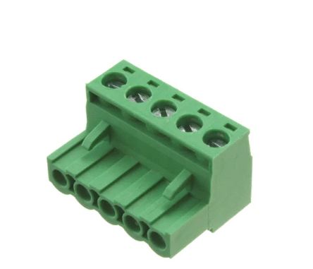 RS PRO, 5mm Pitch, 5 Way, Pluggable Terminal Block, Plug, Free Hanging (In Line) [0]; 237-8453
