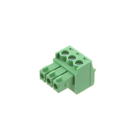 RS PRO, 3.5mm Pitch, 3 Way, Pluggable Terminal Block, Plug, Free Hanging (In Line) [0]; 237-8472