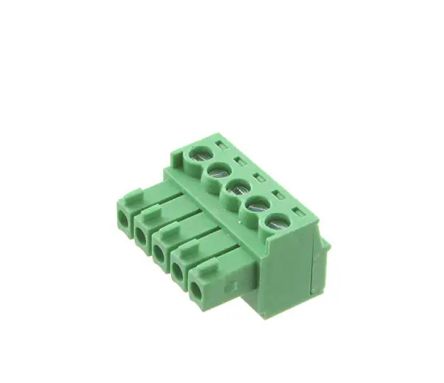 RS PRO, 3.5mm Pitch, 5 Way, Pluggable Terminal Block, Plug, Free Hanging (In Line) [0]; 237-8480