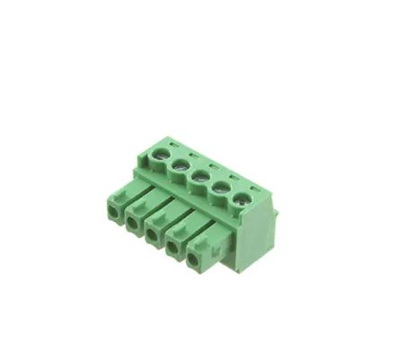 RS PRO, 3.81mm Pitch, 5 Way, Pluggable Terminal Block, Plug, Free Hanging (In Line) [0]; 237-8482