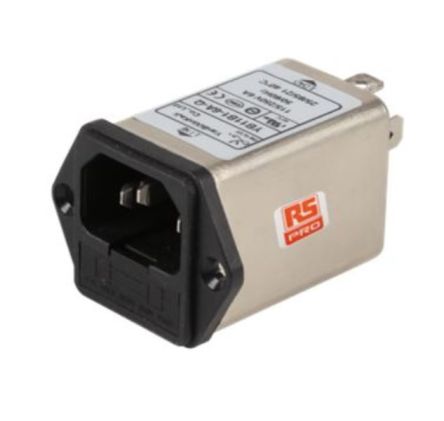 RS PRO Socket Mount IEC Inlet Filter, Faston [0]; 237-8654