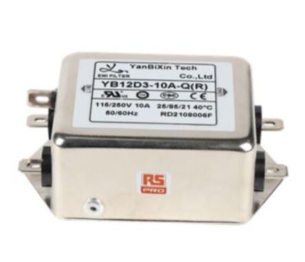 RS PRO 10A 250 V ac, Chassis Mount EMI Filter, Single Phase [0]; 237-8682