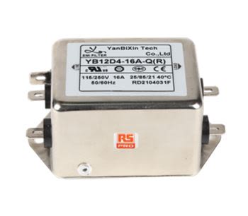 RS PRO 16A 250 V ac, Chassis Mount Power Line Filter, Single Phase [0]; 237-8689