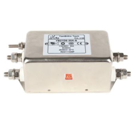 RS PRO 30A 250 V ac, Chassis Mount EMI Filter, Single Phase [0]; 237-8710