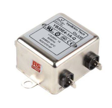 RS PRO 1A 250 V ac, Chassis Mount Power Line Filter, Single Phase [0]; 237-8734