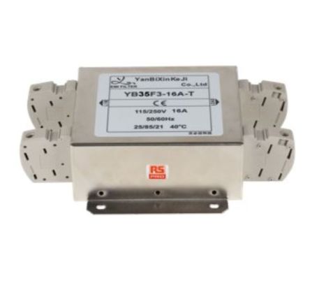 RS PRO 16A 250 V ac, Chassis Mount Power Line Filter, Single Phase [0]; 237-8736