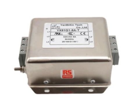 RS PRO 8A 520 V ac, Chassis Mount Power Line Filter 3 Phase [0]; 237-8739