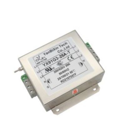 RS PRO 25A 300/520 V ac 50/60Hz, Chassis Mount Power Line Filter, Terminal Block 3 Phase [0]; 237-8757