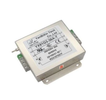 RS PRO 36A 300/520 V ac 50/60Hz, Chassis Mount Power Line Filter, Terminal Block 3 Phase [0]; 237-8760